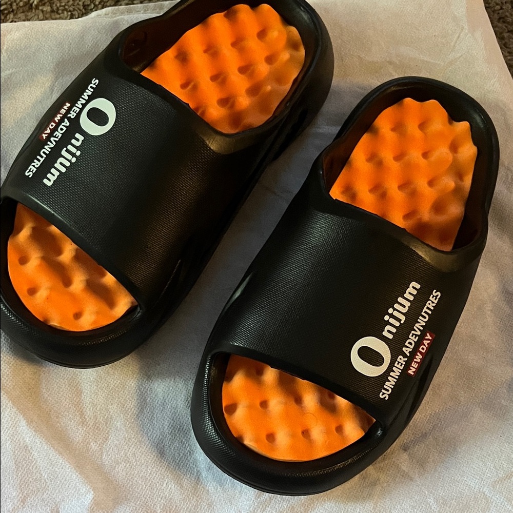Black and Orange Women's Sandals